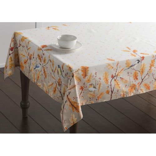  Maison dHermine Oak Leaves 100% Cotton Tablecloth 60 Inch by 108 Inch.