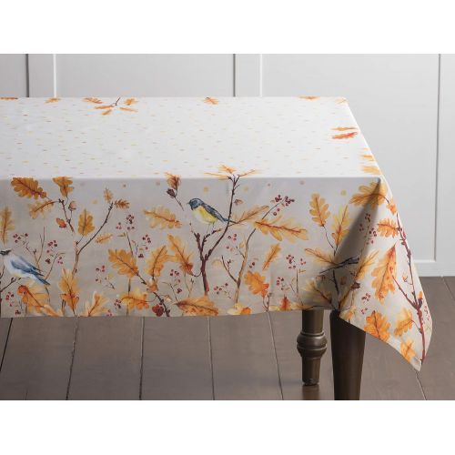  Maison dHermine Oak Leaves 100% Cotton Tablecloth 60 Inch by 108 Inch.