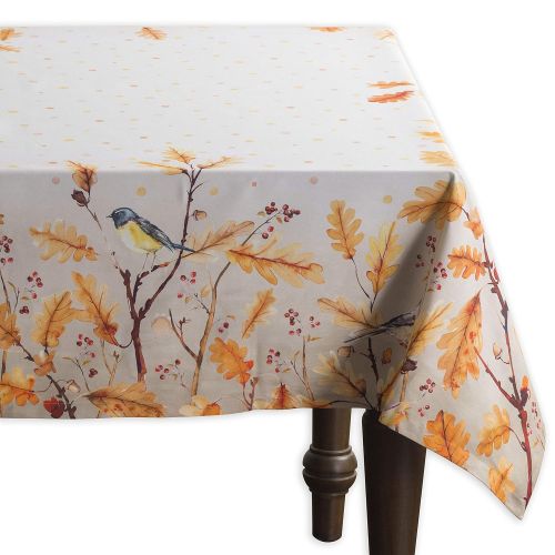  Maison dHermine Oak Leaves 100% Cotton Tablecloth 60 Inch by 108 Inch.