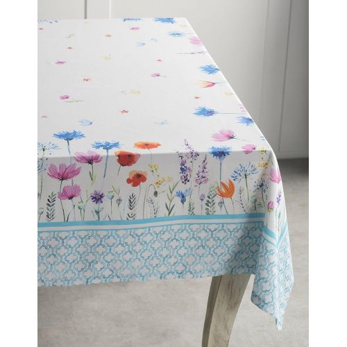  Maison d Hermine Flower in The Field 100% Cotton Tablecloth 60 Inch by 108 Inch