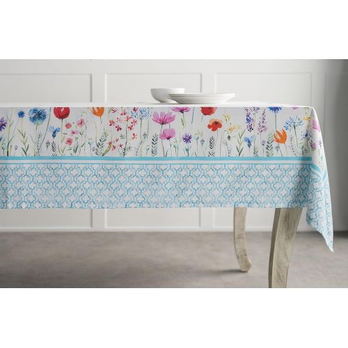  Maison d Hermine Flower in The Field 100% Cotton Tablecloth 60 Inch by 108 Inch