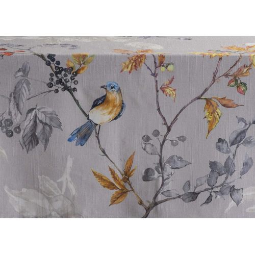  Maison d Hermine Equinoxe 100% Cotton Grey Tablecloth 60 Inch by 120 Inch.