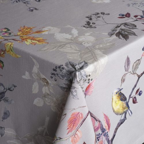  Maison d Hermine Equinoxe 100% Cotton Grey Tablecloth 60 Inch by 120 Inch.