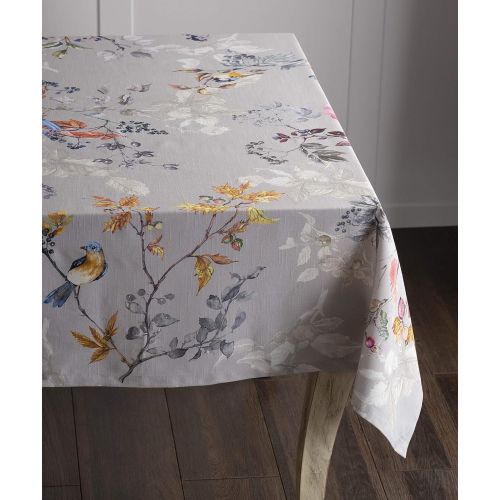  Maison d Hermine Equinoxe 100% Cotton Grey Tablecloth 60 Inch by 120 Inch.