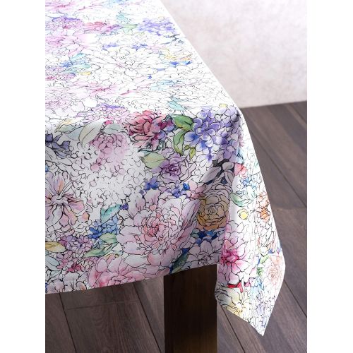  Maison d Hermine Floral Love 100% Cotton Tablecloth 60 Inch by 108 Inch