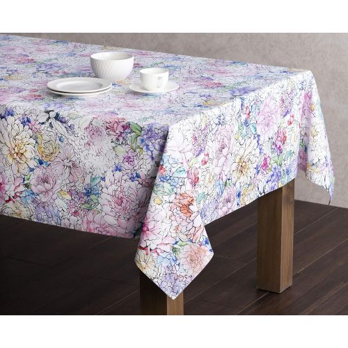  Maison d Hermine Floral Love 100% Cotton Tablecloth 60 Inch by 108 Inch