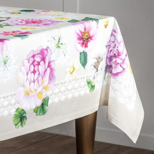  Maison d Hermine Pivoine 100% Cotton Tablecloth 54 Inch by 54 Inch
