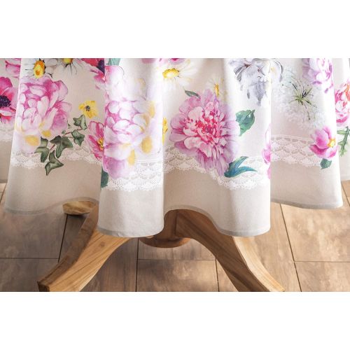  Maison d Hermine Pivoine 100% Cotton Tablecloth 63 Inch Round