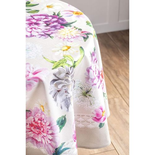  Maison d Hermine Pivoine 100% Cotton Tablecloth 63 Inch Round