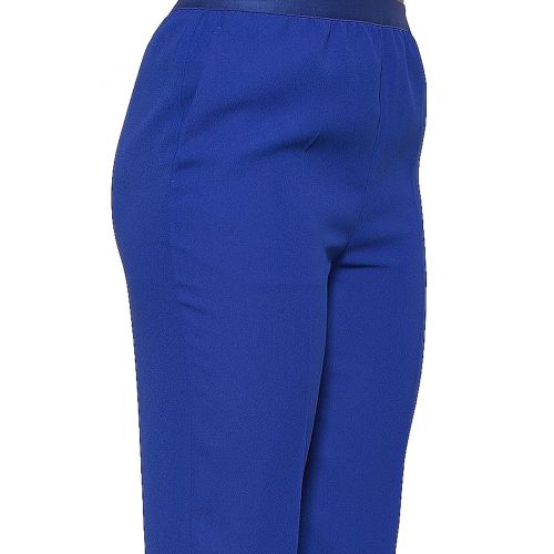  Maison Margiela Blue crepe straight leg trousers