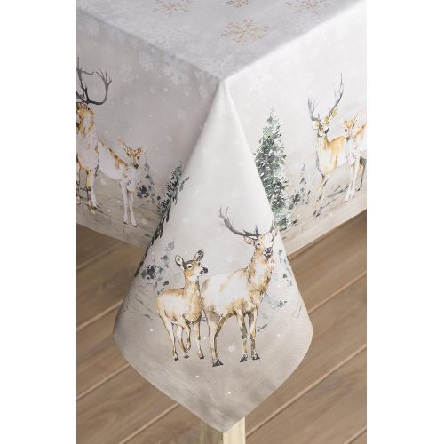  Maison d Hermine Deer in The Woods 100% Cotton Tablecloth 60 Inch by 108 Inch.