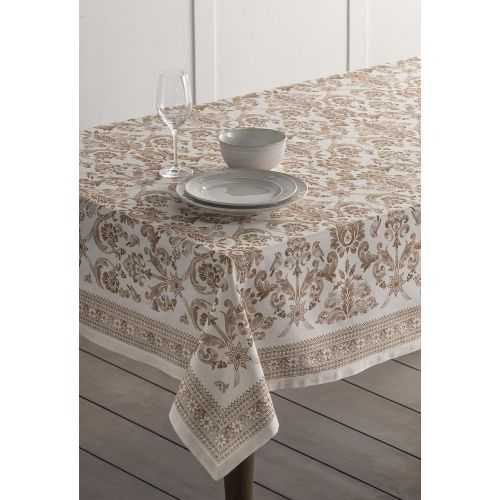  Maison d Hermine Allure 100% Cotton Tablecloth 60 Inch by 120 Inch.