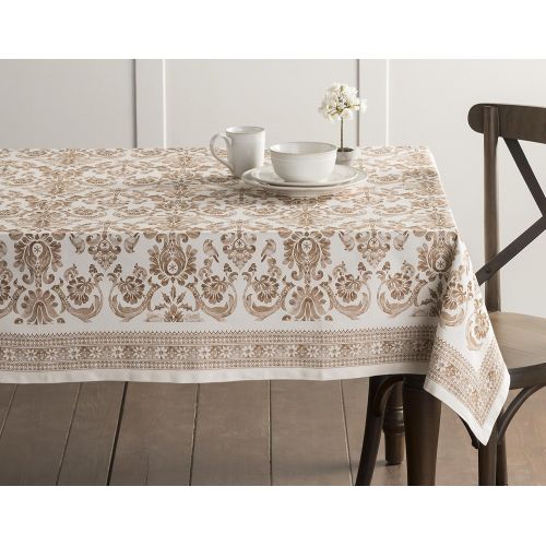  Maison d Hermine Allure 100% Cotton Tablecloth 60 Inch by 120 Inch.