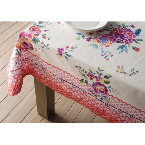  Maison d Hermine Rose Garden 100% Cotton Tablecloth 60 Inch by 120 Inch
