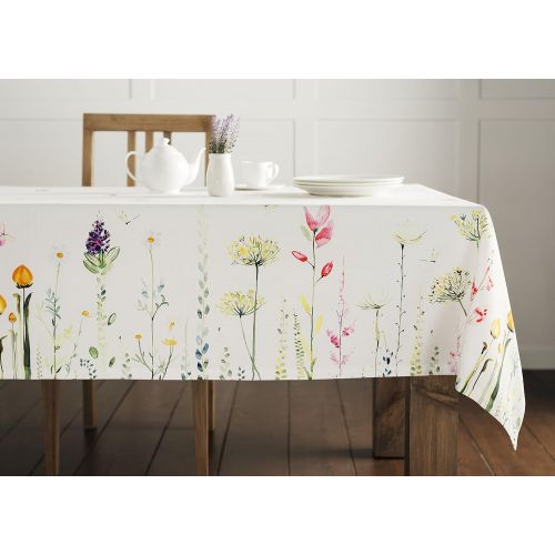  Maison d Hermine Botanical Fresh 100% Cotton Tablecloth 60 Inch by 108 Inch