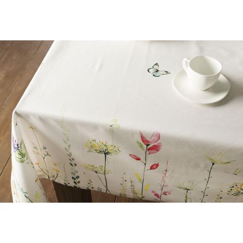  Maison d Hermine Botanical Fresh 100% Cotton Tablecloth 60 Inch by 108 Inch