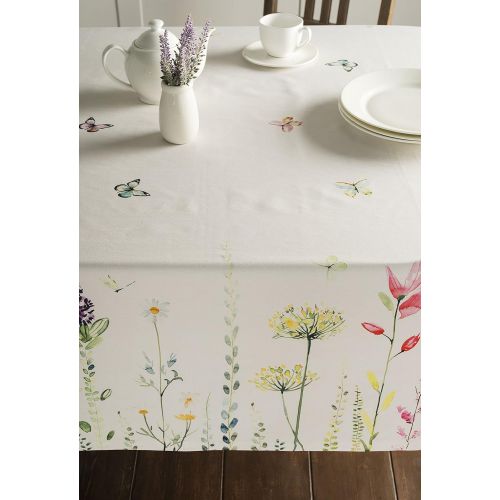  Maison d Hermine Botanical Fresh 100% Cotton Tablecloth 60 Inch by 108 Inch