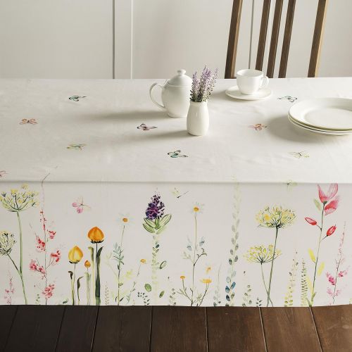  Maison d Hermine Botanical Fresh 100% Cotton Tablecloth 60 Inch by 108 Inch