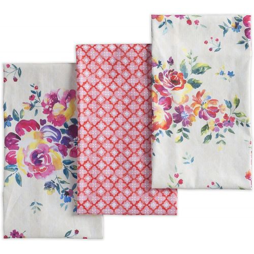  Maison d Hermine Rose Garden 100% Cotton Set of 3 Multi-Purpose Kitchen Towel Soft Absorbent Dish Towels | Tea Towels | Bar Towels (20 Inch by 27.5 Inch)