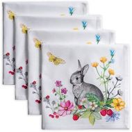 Maison d Hermine Printemps 100% Cotton Soft and Comfortable Set of 4 Napkins Perfect for Family Dinners | Weddings | Cocktail | Kitchen | Spring/Summer (20 Inch by 20 Inch).