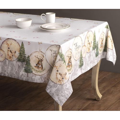  Maison d Hermine Mountain Life 100% Cotton Tablecloth for Kitchen Dinning Tabletop Decoration Parties Weddings Thanksgiving Christmas (Rectangle, 54 Inch by 72 Inch)