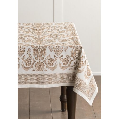  Maison d Hermine Enora 100% Cotton Tablecloth for Kitchen Dining | Tabletop | Decoration | Parties | Weddings | Thanksgiving/Christmas (Square, 54 Inch by 54 Inch).