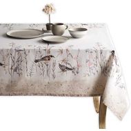 Maison d Hermine Meadow Florals 100% Cotton Tablecloth for Kitchen Dining | Tabletop | Decoration | Parties | Weddings | Spring/Summer (Rectangle, 60 Inch by 90 Inch)