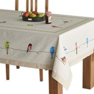 Maison d Hermine Birdies On Wire 100% Cotton Tablecloth 60 - inch by 108 - inch.