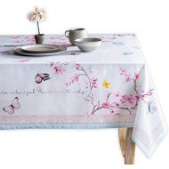 Maison d Hermine Blossom in Spring 100% CottonTablecloth for Kitchen Dining | Tabletop | Decoration | Parties | Weddings | Spring/Summer (Rectangle, 60 Inch by 90 Inch)