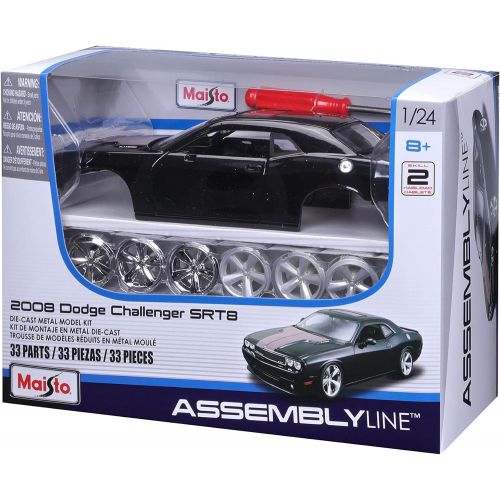 마이스토 Maisto 1:24 Scale Assembly Line 2008 Dodge Challenger SRT8 Diecast Model Kit (Colors May Vary)