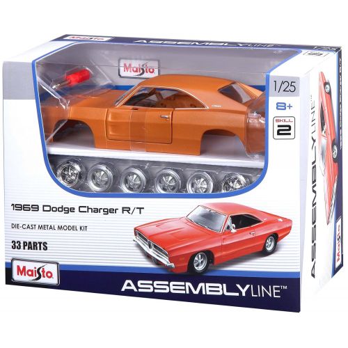 마이스토 Maisto 1:25 Scale Assembly Line 1969 Dodge Charger RT Diecast Model Kit