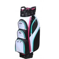 [아마존베스트]Majek Golf Majek Premium Ladies Black White Teal Pink Golf Bag 9.5 inch 14-Way Friendly Separator Top with Putter Sleeve