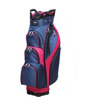 Majek Golf Majek Premium Ladies Navy Blue Pink Golf Bag 9.5 inch 14-Way Friendly Separator Top with Putter Sleeve