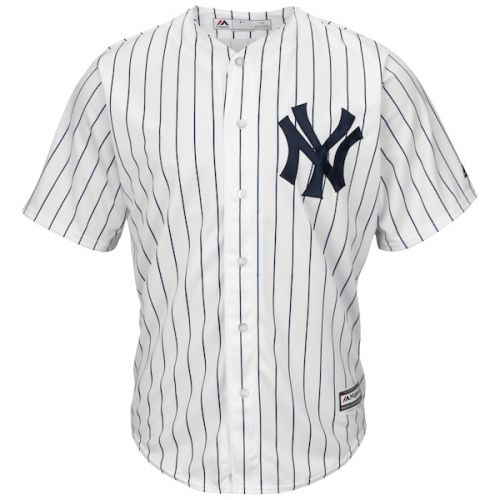  Men's New York Yankees Aaron Judge Majestic Home WhiteNavy Cool Base Player Jersey