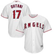 Men's Los Angeles Angels Shohei Ohtani Majestic White Official Cool Base Player Jersey