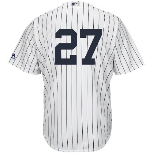  Men's New York Yankees Giancarlo Stanton Majestic White Cool Base Player Replica Jersey