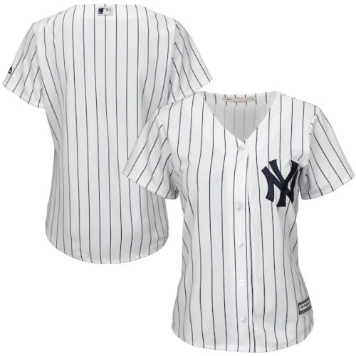  Women's New York Yankees Majestic White Home Cool Base Jersey