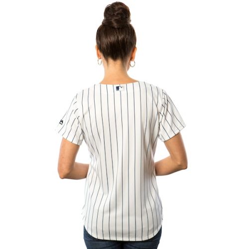 Women's New York Yankees Majestic White Home Cool Base Jersey