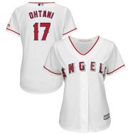 Women's Los Angeles Angels Shohei Ohtani Majestic White Cool Base Player Jersey