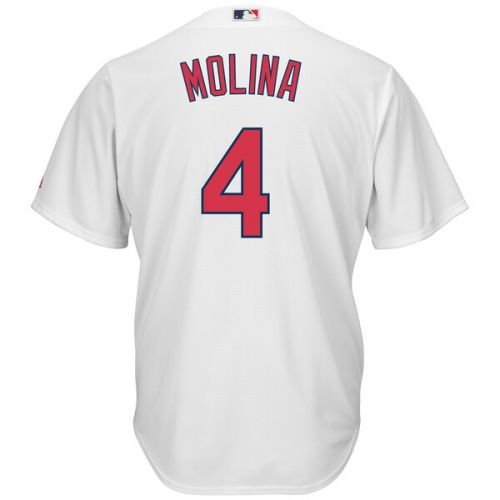  Men's St. Louis Cardinals Yadier Molina Majestic White Home Cool Base Player Jersey