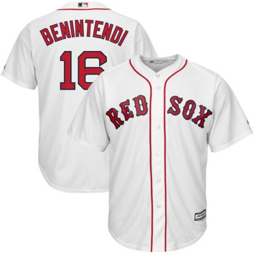  Men's Boston Red Sox Andrew Benintendi Majestic Home White Official Cool Base Player Jersey