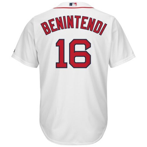  Men's Boston Red Sox Andrew Benintendi Majestic Home White Official Cool Base Player Jersey