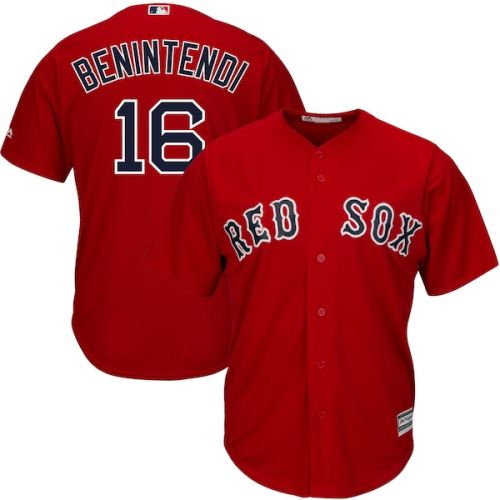  Men's Boston Red Sox Andrew Benintendi Majestic Alternate Scarlet Official Cool Base Replica Player Jersey