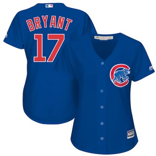  Women's Chicago Cubs Kris Bryant Majestic Royal Alternate Cool Base Player Jersey