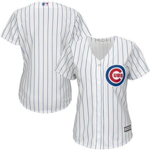  Women's Chicago Cubs Majestic White Home Cool Base Jersey