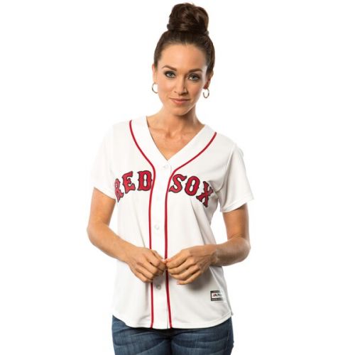  Women's Boston Red Sox Majestic White Home Cool Base Jersey