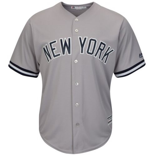  Men's New York Yankees Giancarlo Stanton Majestic Gray Cool Base Replica Player Jersey