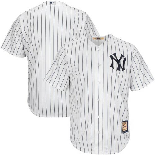  Men's New York Yankees Majestic WhiteNavy Home Cooperstown Cool Base Team Jersey