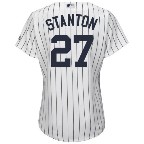  Women's New York Yankees Giancarlo Stanton Majestic White Cool Base Player Jersey