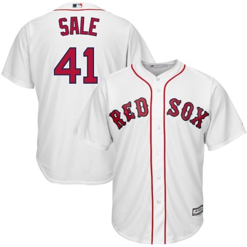  Men's Boston Red Sox Chris Sale Majestic White Home Cool Base Jersey